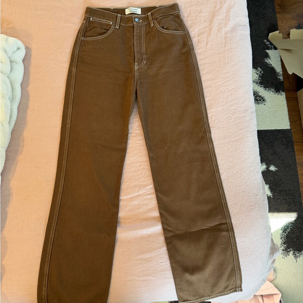 Reformation Brown Straight Leg Women's Jeans